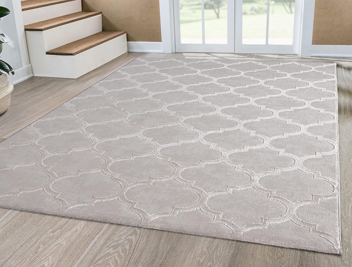Laagpolig Woonkamer Tapijt Beige 80x150 cm Zacht en Geschikt voor Vloerverwarming