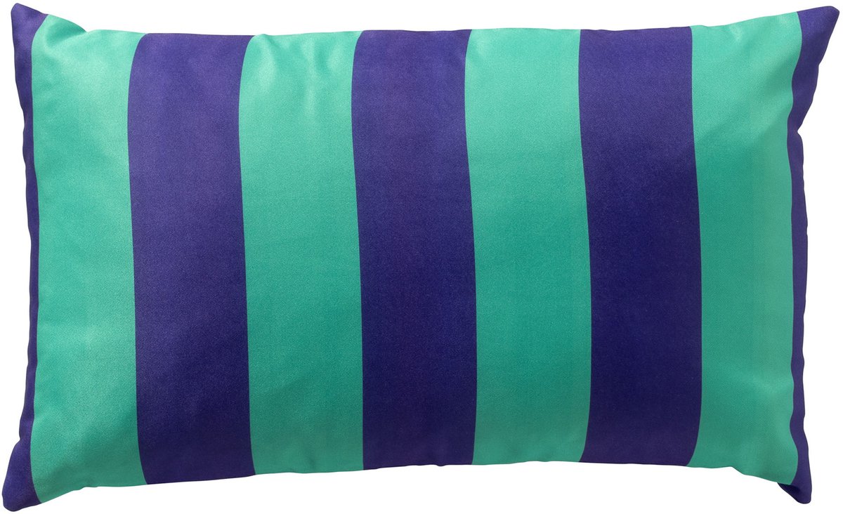 Textino - APOLLO - buitenkussen 30x50 cm - gestreept - Vivid Green - groen, blauw