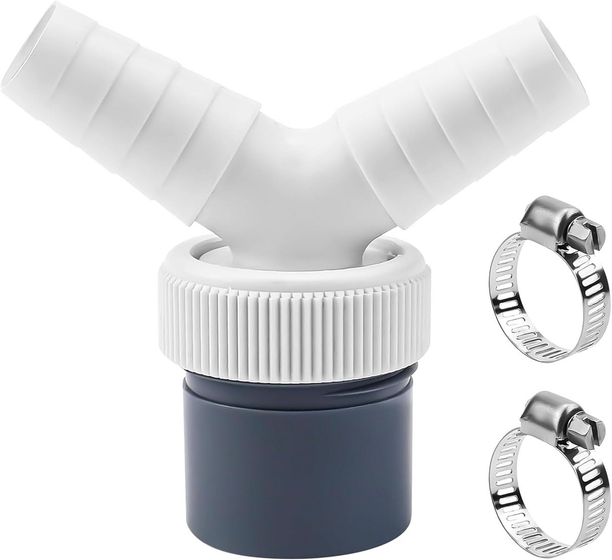 Wasmachine Afvoer Adapter - Dubbele Y-Koppeling - Afvoer Combineren - Hoge Kwaliteit PP Plastic