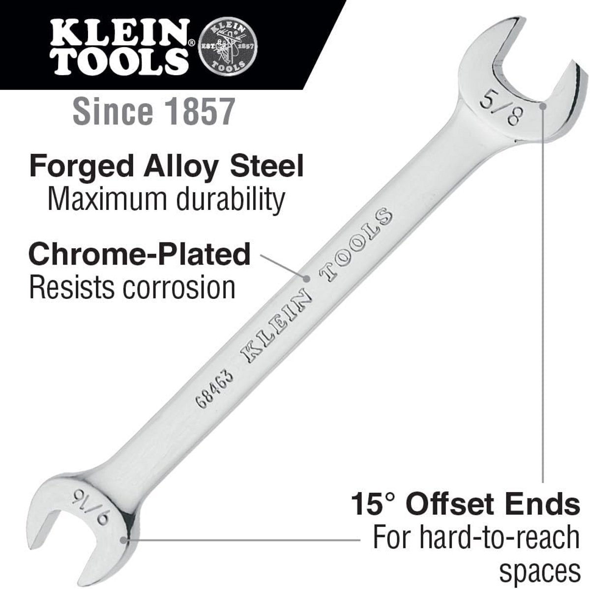 Stevige Ringsleutel Dubbele Kop - 11/16 Inch en 3/4 Inch