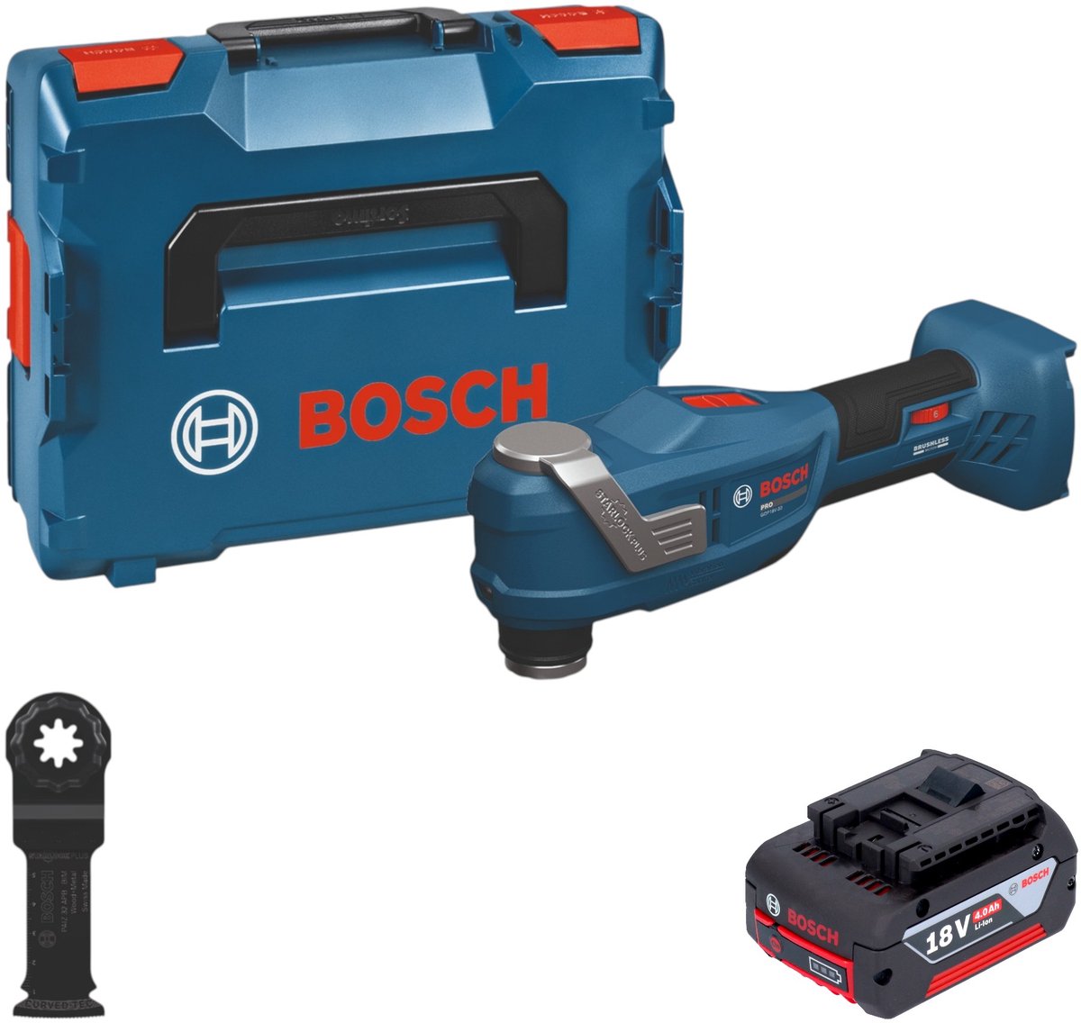 Bosch GOP 18V-30 accu multifunctioneel gereedschap 18 V Starlock Plus Brushless ( 06018G3001 ) + L-Boxx - zonder accu, zonder oplader