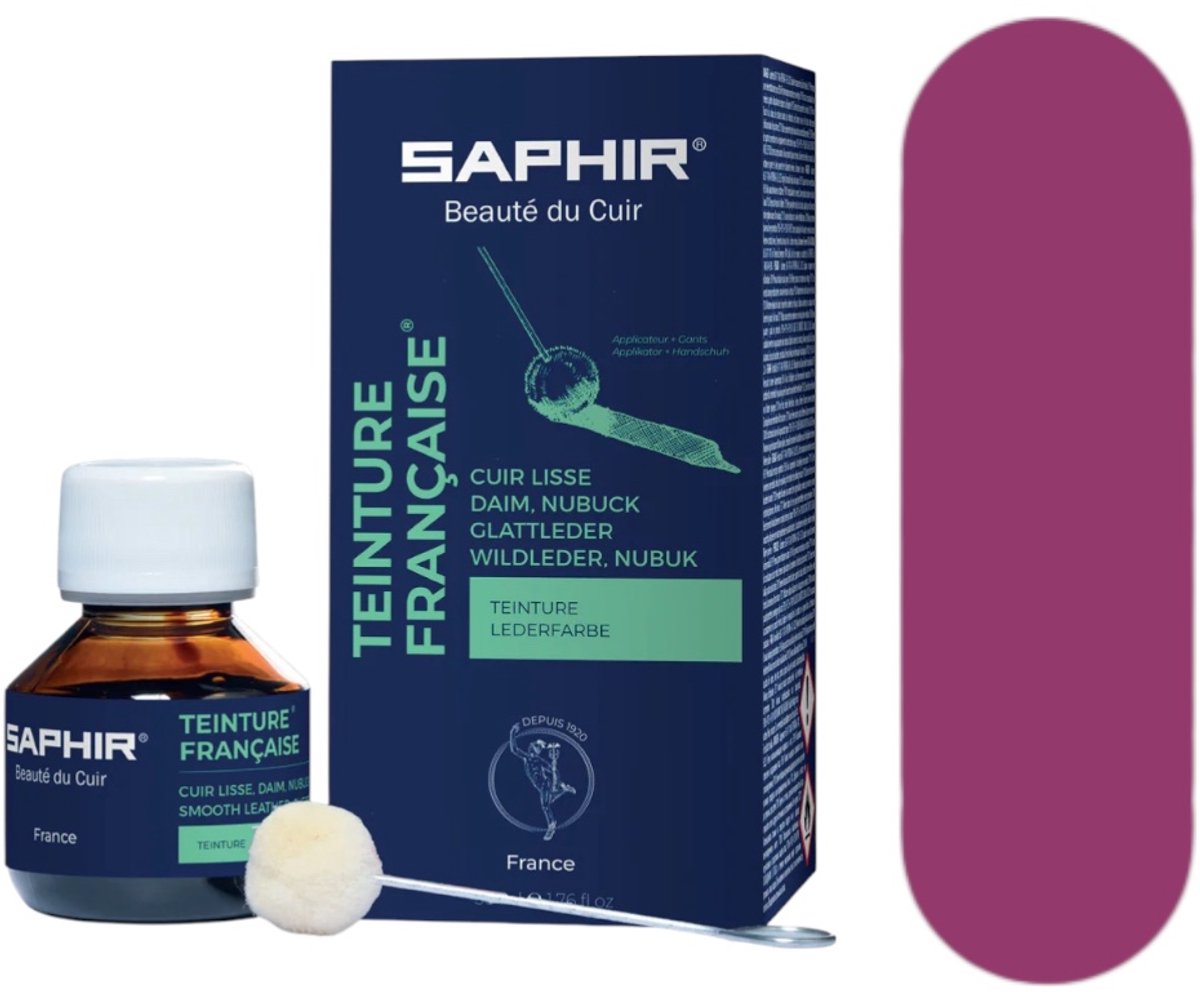 Saphir Teinture Francaise indringverf voor suede en gladleer - 62 Paars Geel - 50ml