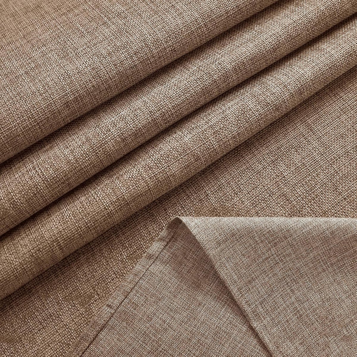 Afwasbaar Rechthoekig Tafelkleed Linnenlook Khaki 135x180 cm Waterafstotend