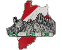 3D Metalen Koelkastmagneet Machu Picchu Peru - Stijlvol Souvenir Cadeau