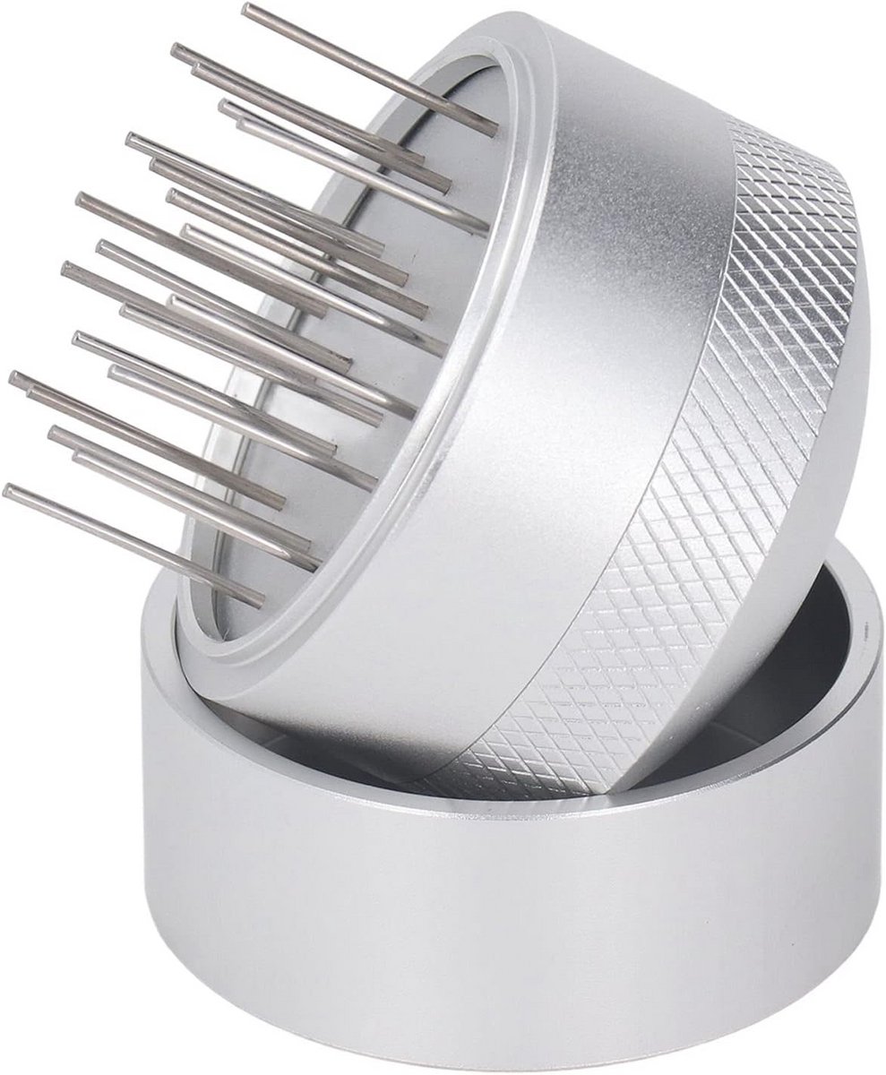Professionele Espresso Verdeeltool (WDT) Roestvrij Staal 58mm met Basis