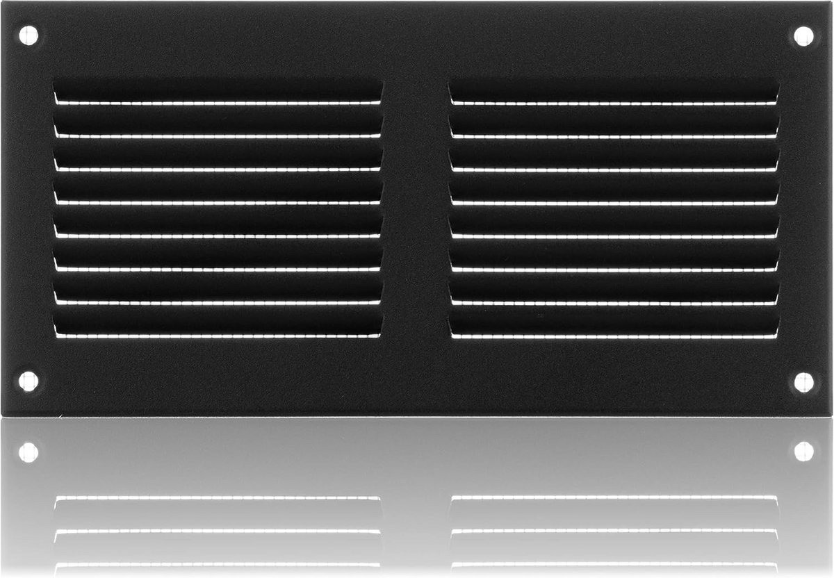 Ventilatierooster 200x100mm Antraciet Staal met Muggengaas