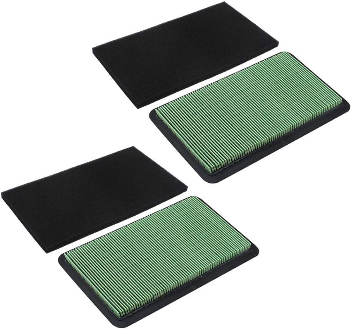 2 Stuks Luchtfilter en Voorfilter Set voor Grasmaaier Motor Vervanging