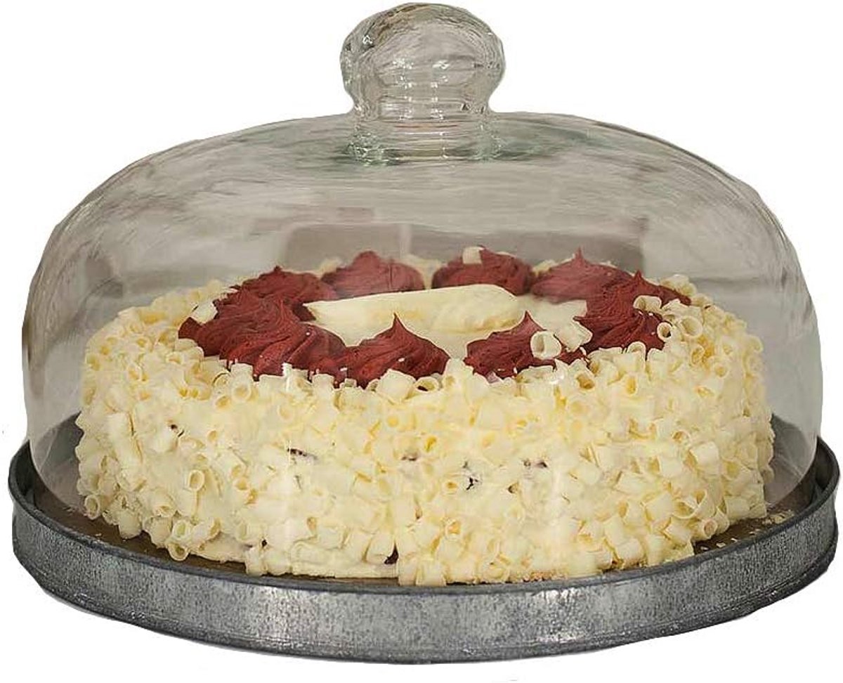 Glazen Cloche voor Taart en Gebak op Stijlvolle Basis