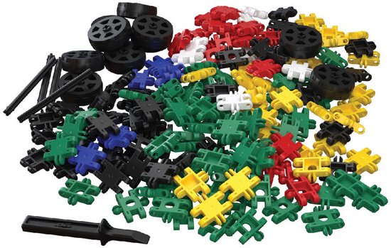 Nano Clics – Transport Builders 250 Piece Set – 5 in 1 Bouwblokken – SPEELGOED Gemaakt Van 100% RECYCLED Plastic – Speelgoed 8, 9, 10, 11, 12 jaar – Constructie Speelgoed