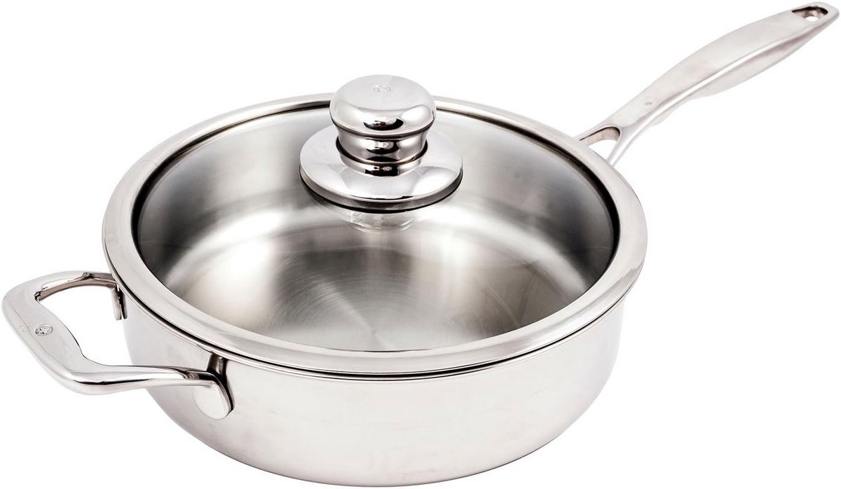 Premium Claad Kookpan met Deksel - Roestvrij Staal - 4.2 L