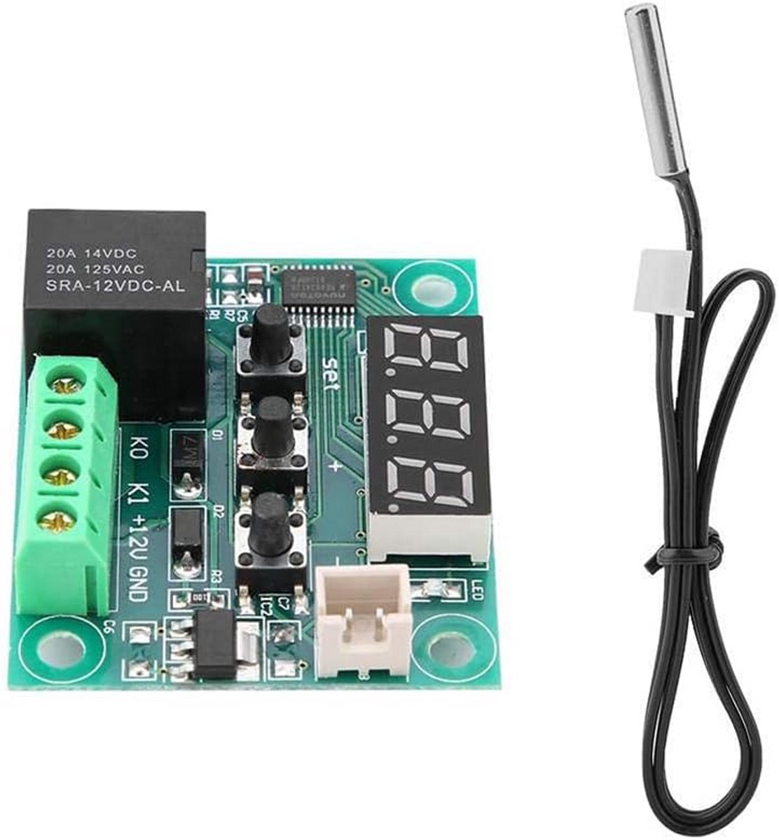 Digitale Temperatuurregelaar met Sensor voor 12V DC