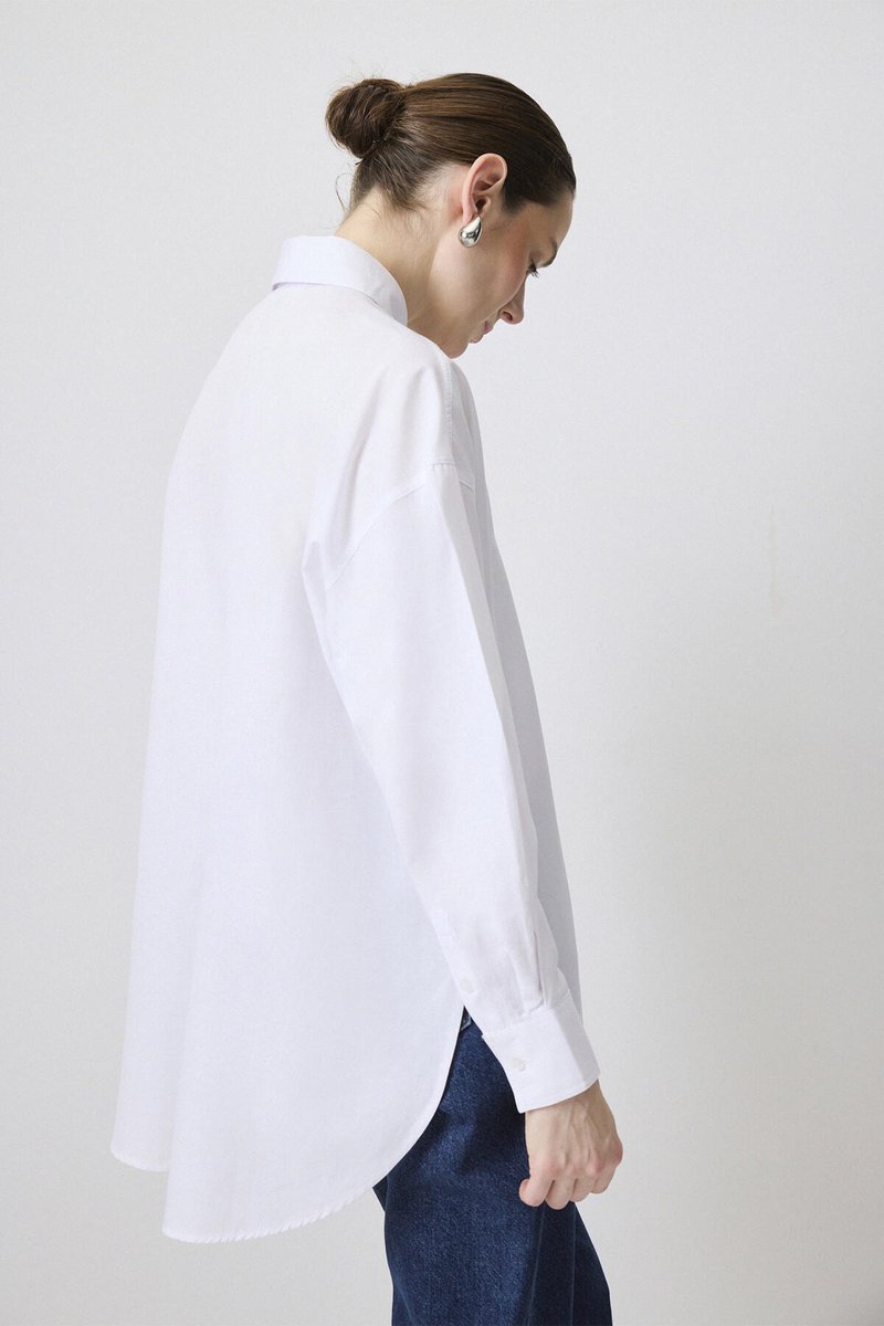 Touché Privé - Oversized poplin blouse - Wit - Dames