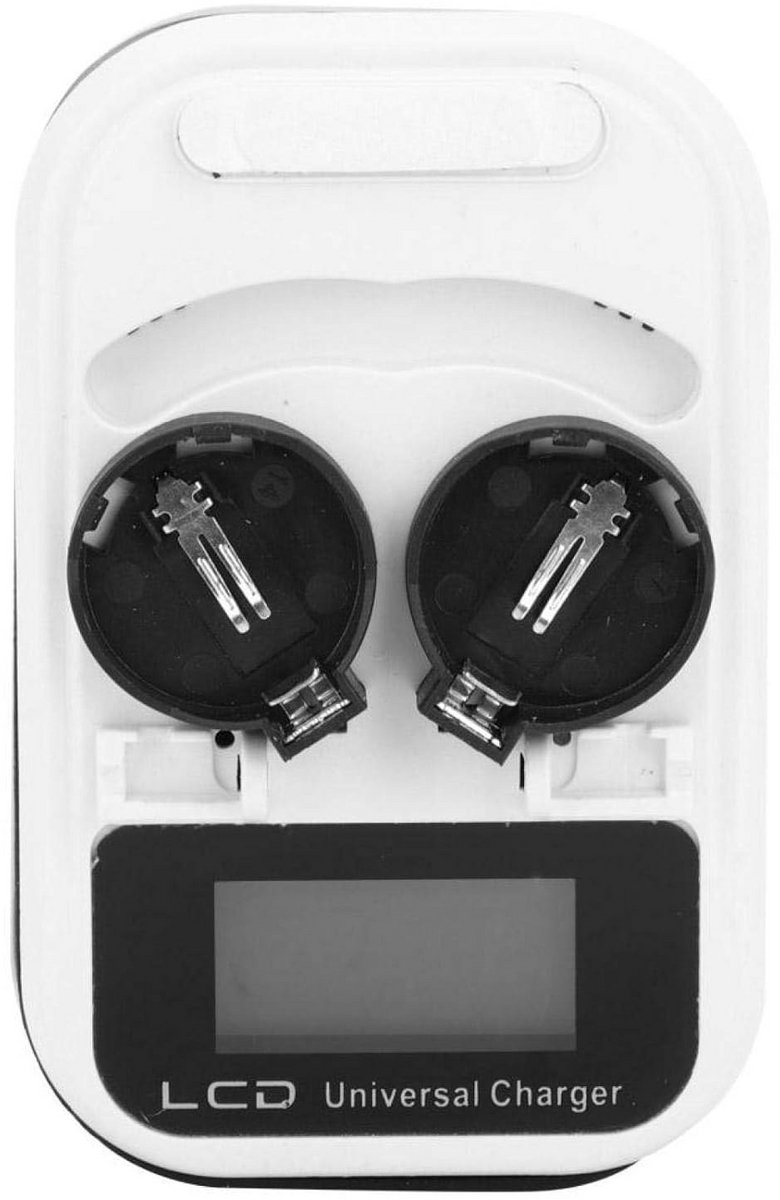 Universele Dubbele Oplaadbare Knoopcel Batterijlader met LCD Display