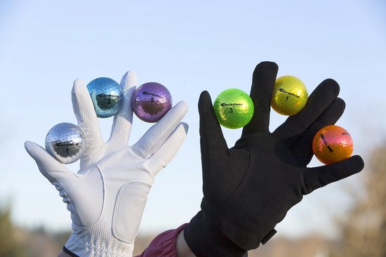 Gekleurde Golfballen Metallic Mix Set van 6 - Hoge Zichtbaarheid voor Heren en Senioren — afbeelding 3