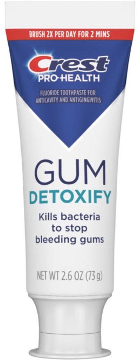Crest Pro-Health Gum Detoxify Deep Clean Toothpaste 73g - Tandpasta tegen Gaatjes, Tandplak & Tandvleesproblemen – Antibacteriële Bescherming en Glazuurversterking