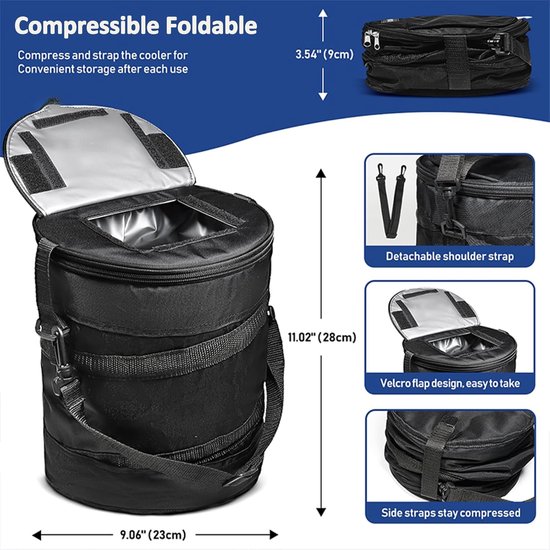 Isolerende Golf Koeltas - Houdt Drankjes 6 Uur Koel - Past Compact in Golftas — afbeelding 4