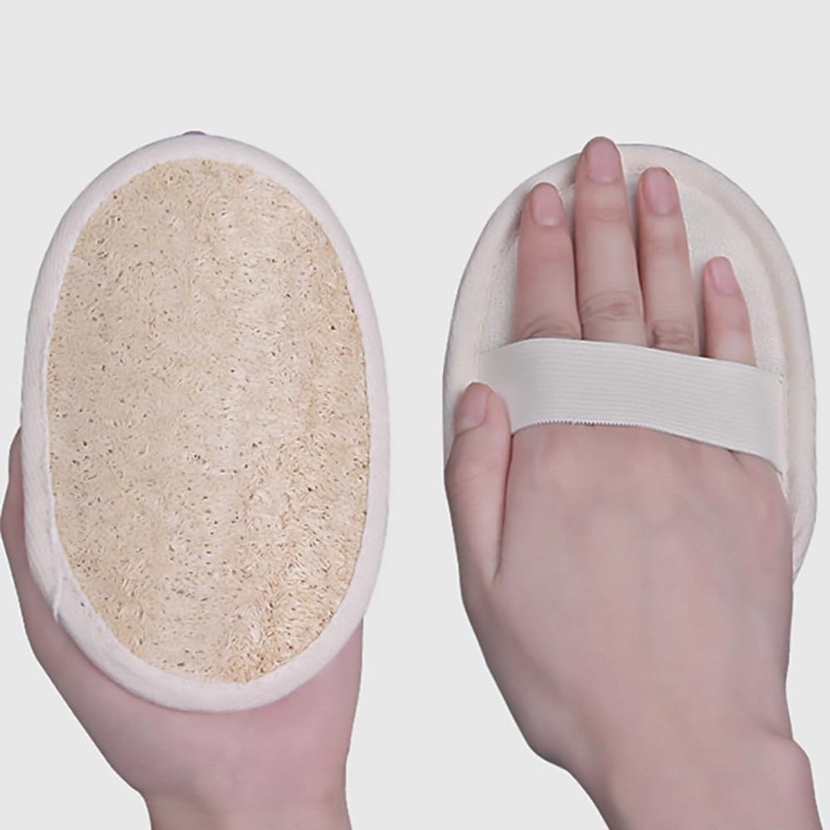 2 stuks natuurlijke loofah scrubsponzen voor bad en douche