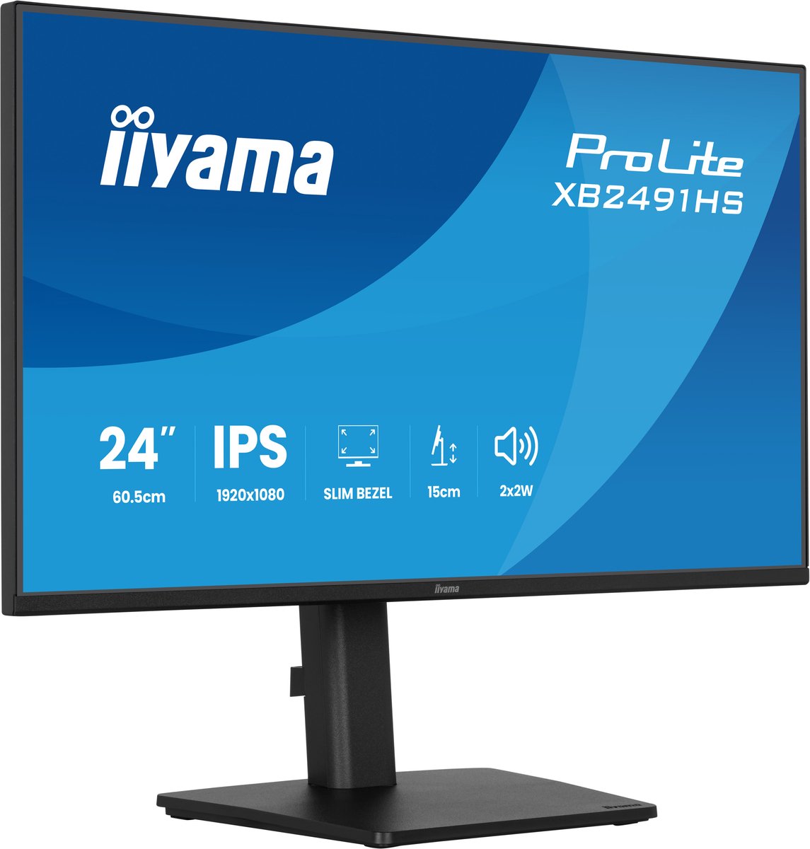 iiyama ProLite XB2491HS-B1 - 24 inch - Full HD - IPS - speakers - verstelbaar
