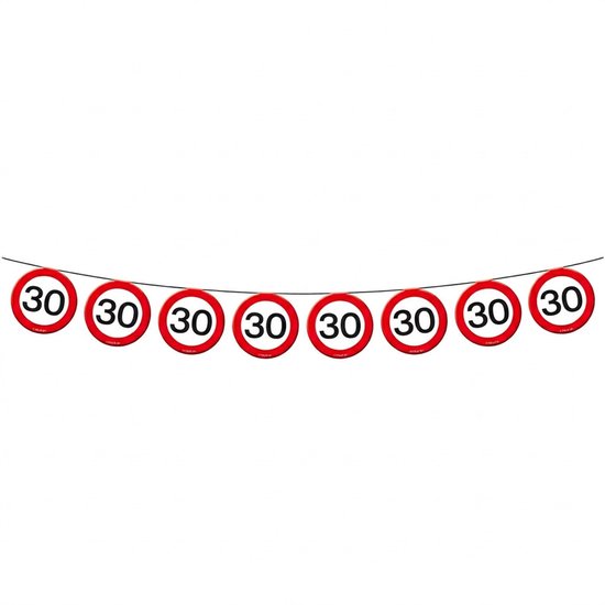 1x décoration Bunting 30 ans panneaux de signalisation 10 mètres