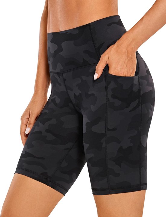 Sportshorts Dames - Yoga Shorts - Fitness en Running - Hoge Taille Met Zakken - 8 Inch — afbeelding 4