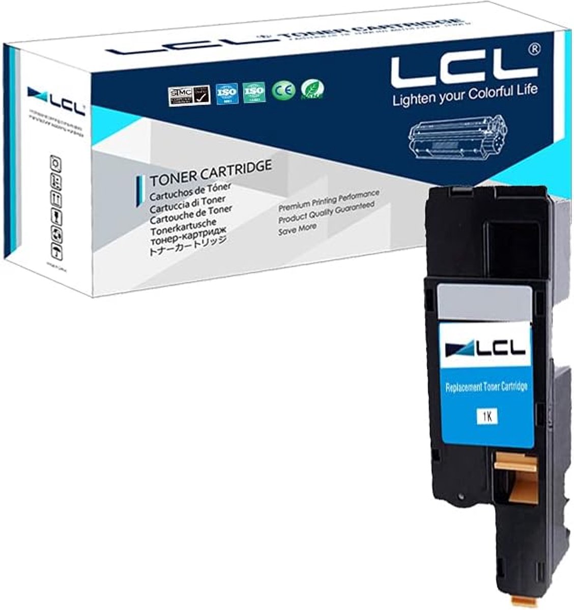 Tonercartridge - Printer Toner - Kleurrijke Prints - Grote Capaciteit - 10x27x12 cm - Cyaan