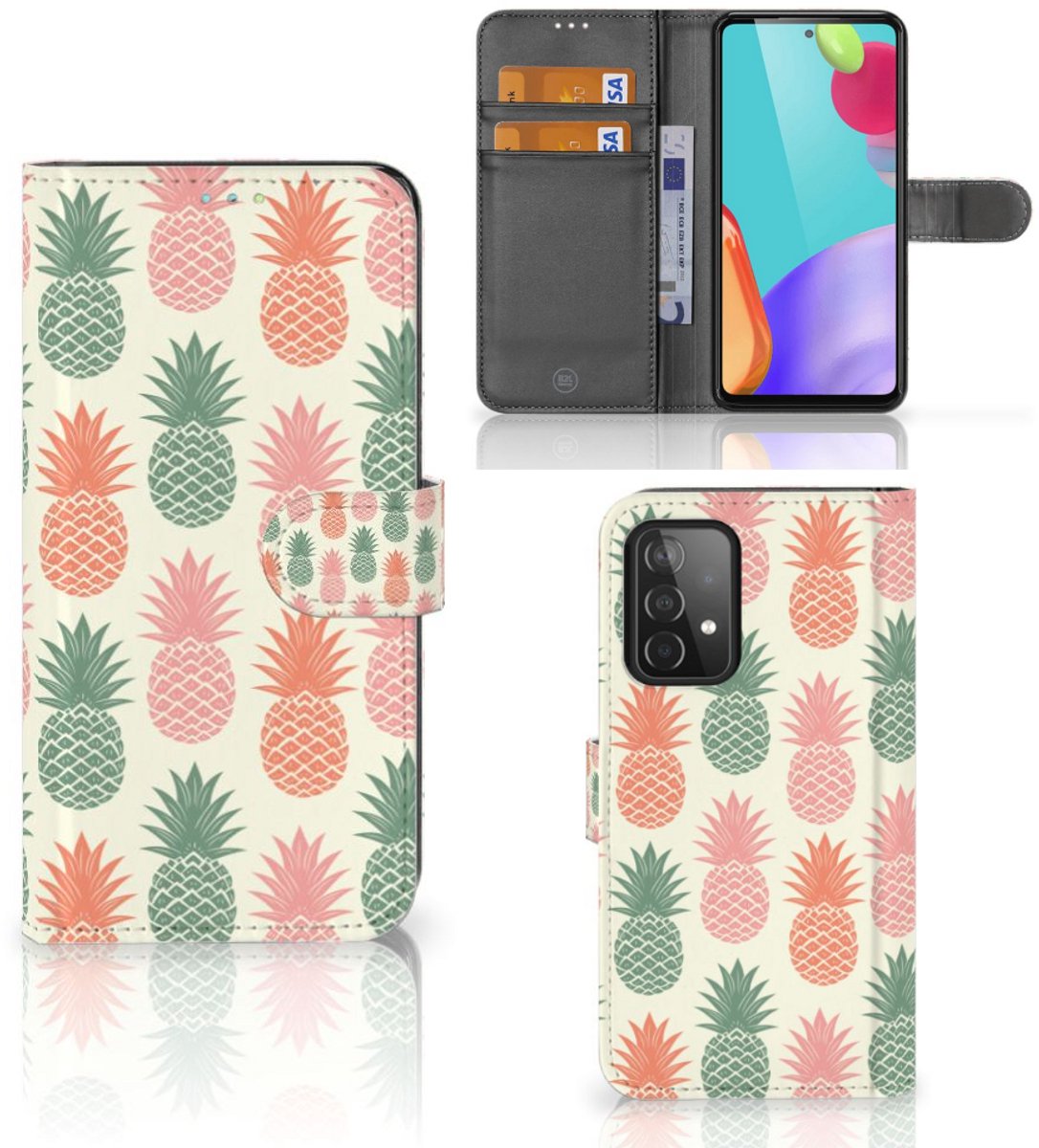 Samsung Galaxy A52 Book Cover Ananas
