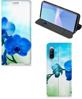 Étui avec support photo Sony Xperia 10 III Étui pour téléphone Orchid Blauw