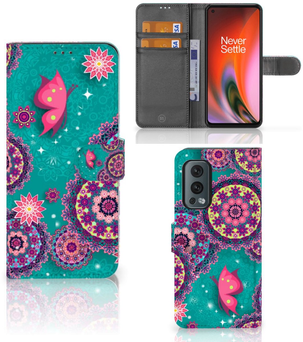 OnePlus Nord 2 5G Hoesje Cirkels en Vlinders