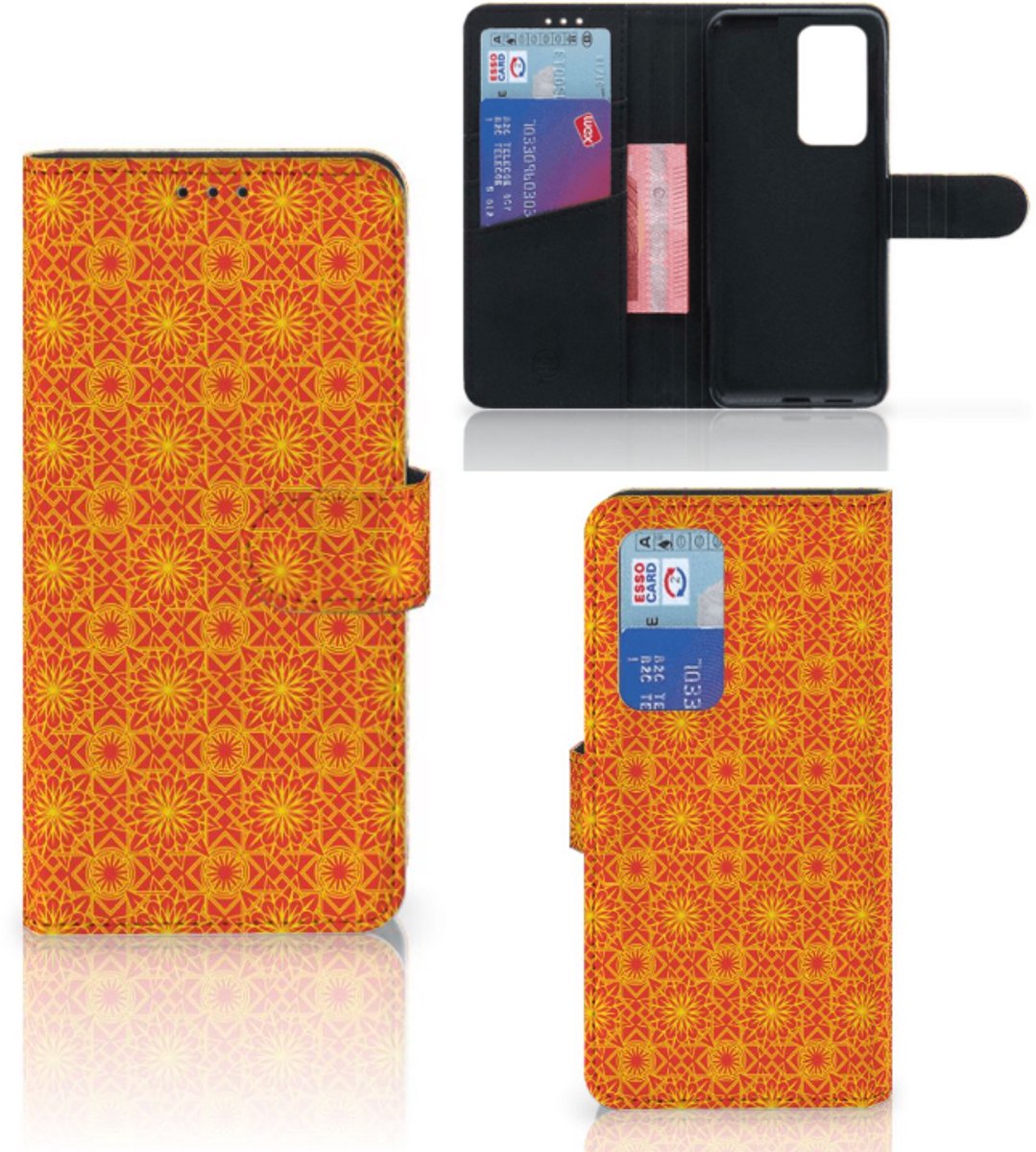 Huawei P40 Pro Telefoon Hoesje Batik Oranje