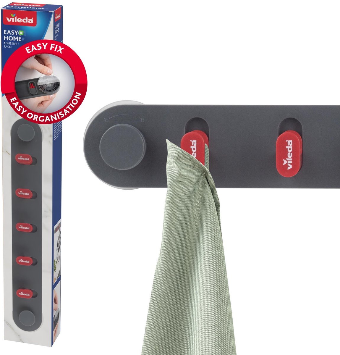 Zelfklevende Hakenleiste - 5 Sterke Haken - Max. Belastbaarheid 5 kg