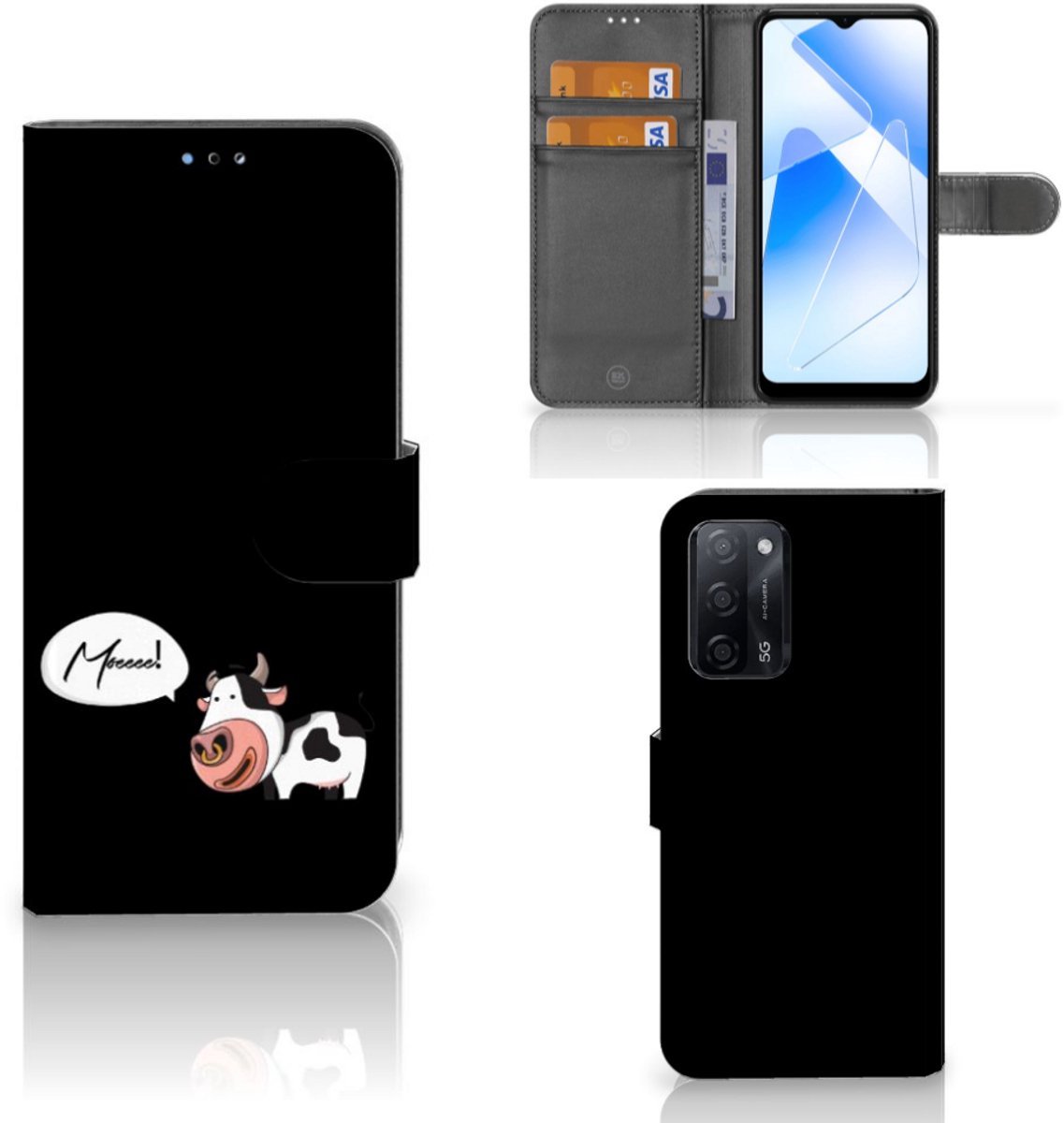 OPPO A16/A16s/A54s Leuk Hoesje Cow