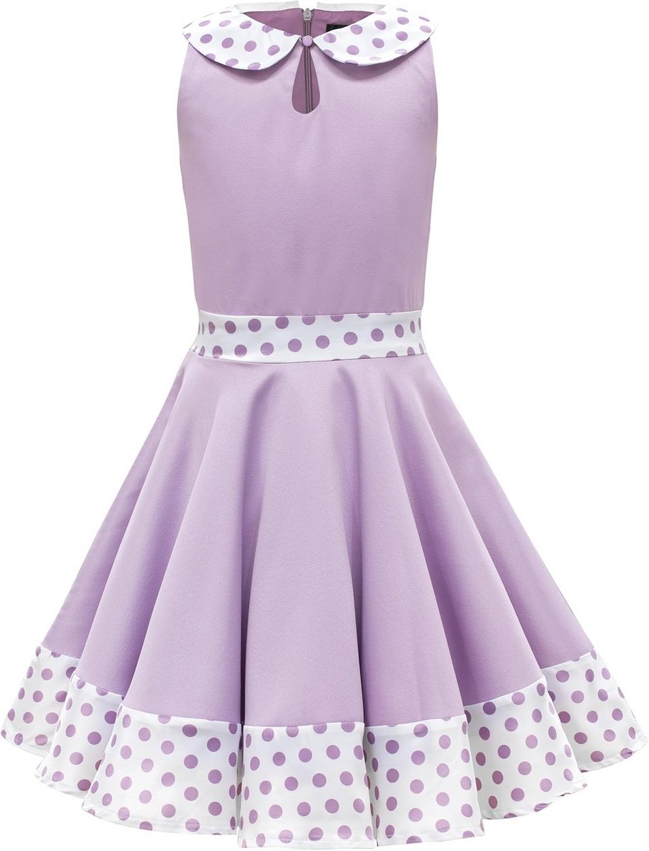 Vintage Polka Dot 50s Meisjesjurk