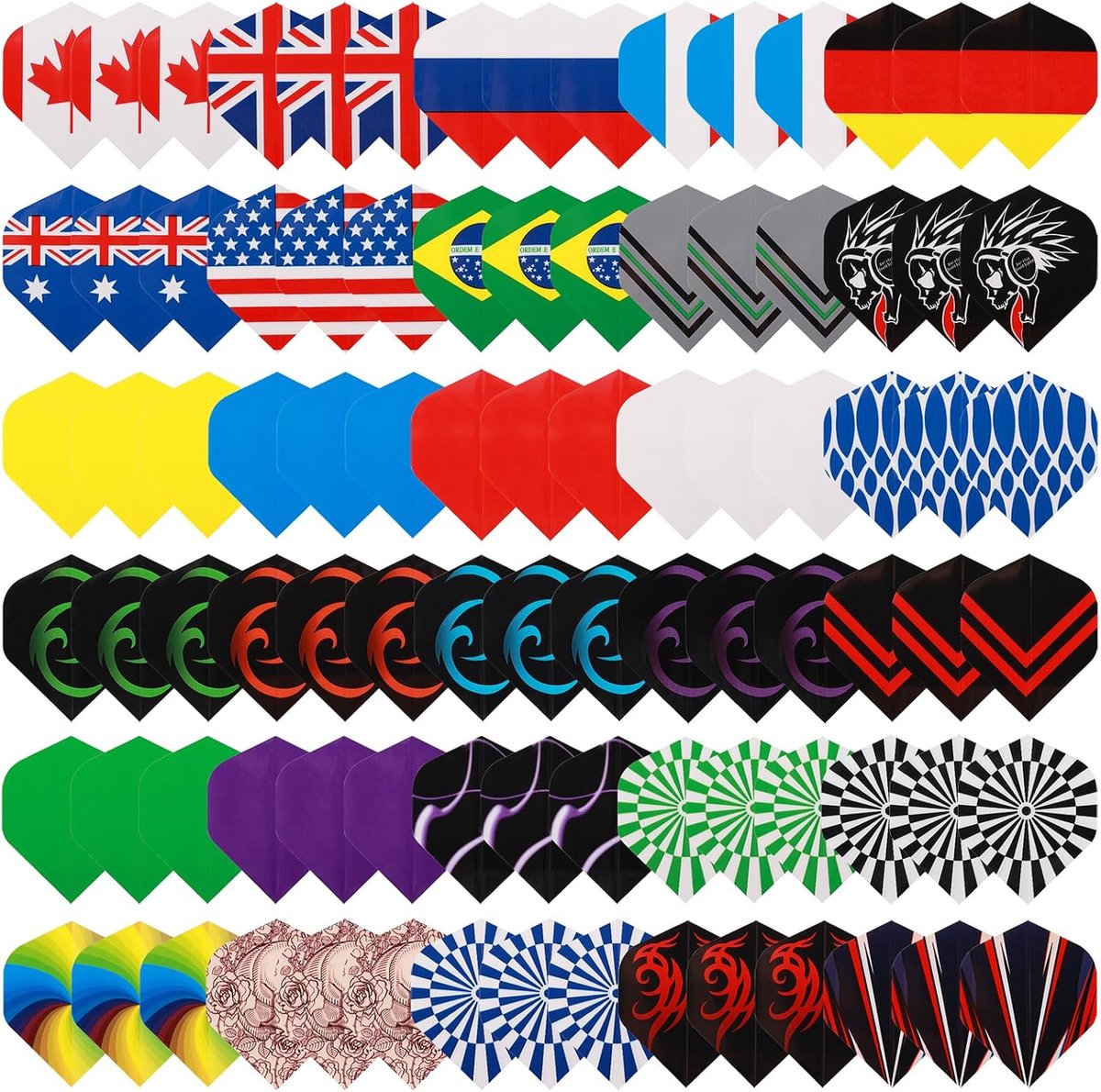 Set van 90 Dartflights in 30 Stijlen - Darts Accessoires voor Dartspelers