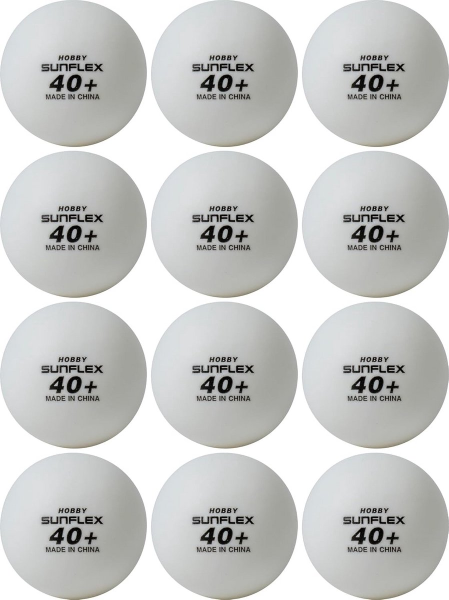 Tafeltennisballen voor Volwassenen - 12 Stuks - Wit - M