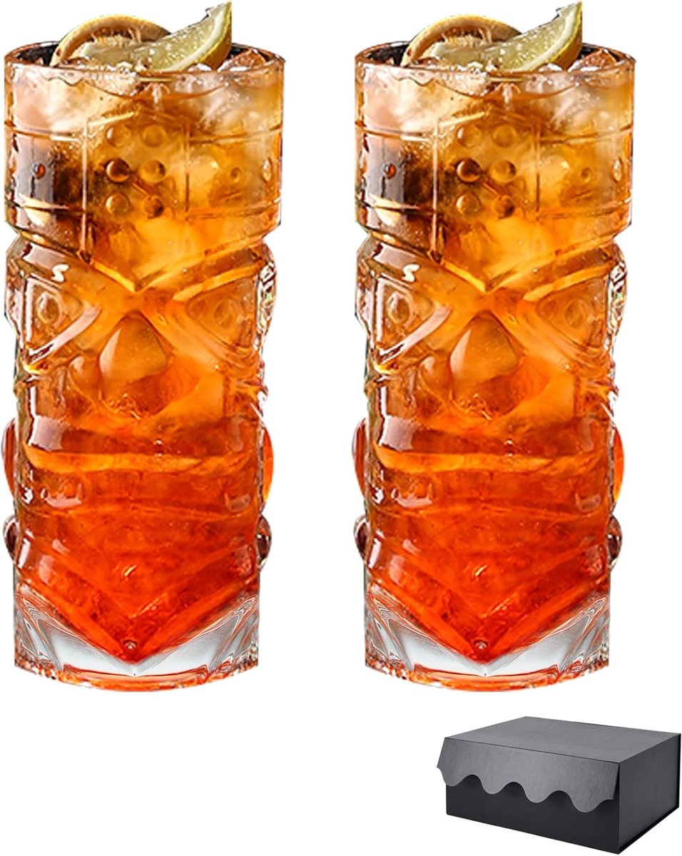 Tiki Glazen Set voor Cocktails en Dranken - 14 oz - 2 stuks