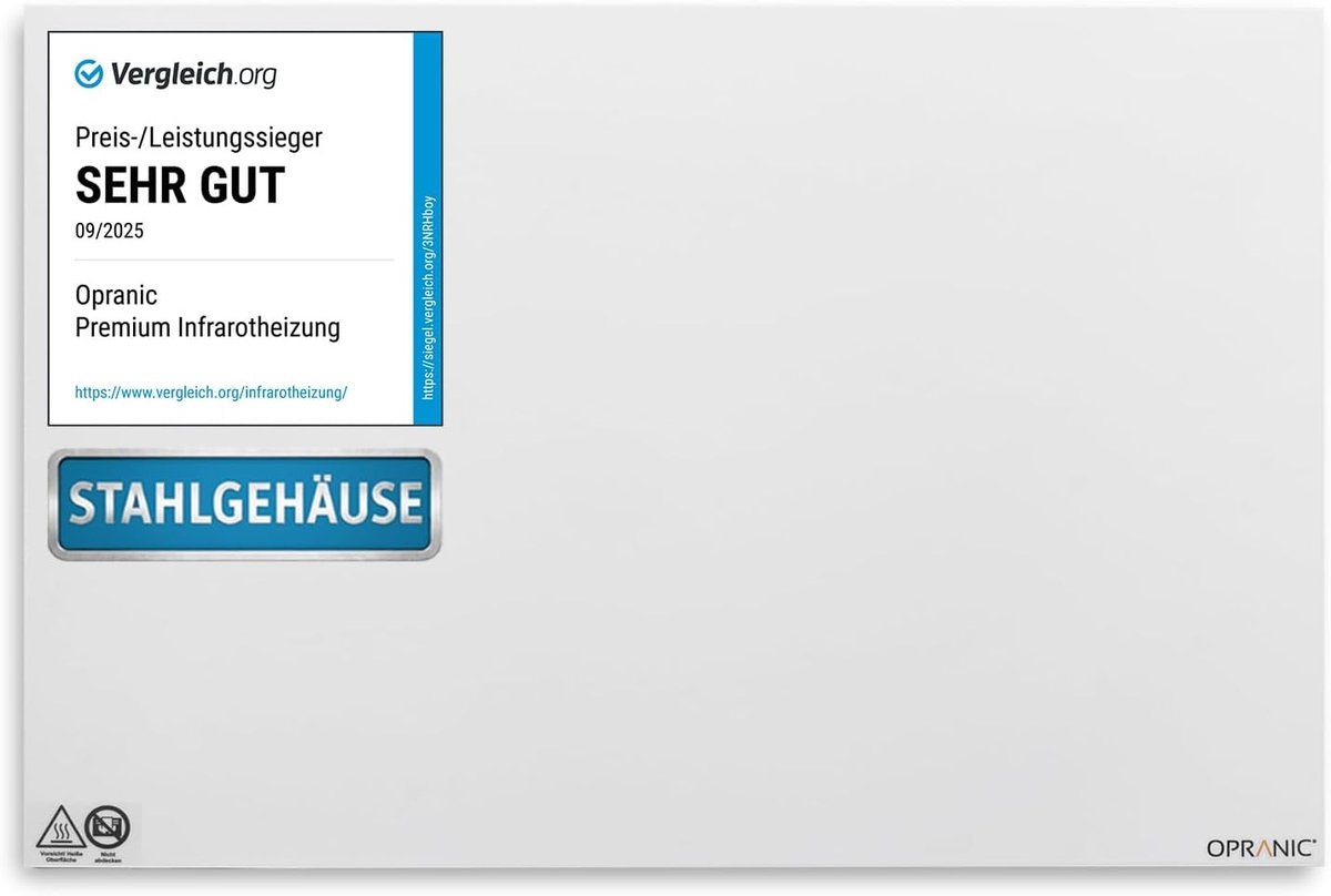 Energiebesparende Infrarood Verwarming - Plafond of Wand Montage - Wit