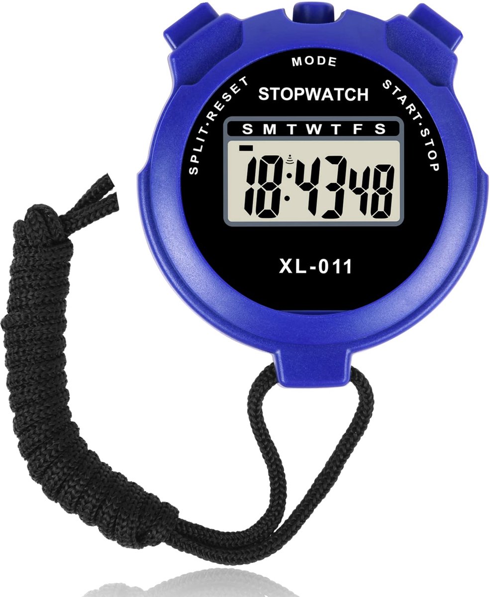 Digitale Sport Stopwatch - Groot Display - Alarm en Kalender Functie