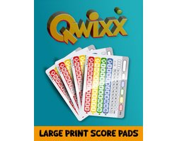Scoreblokken voor Qwixx met Groot Lettertype - 400 Gekleurde Vellen