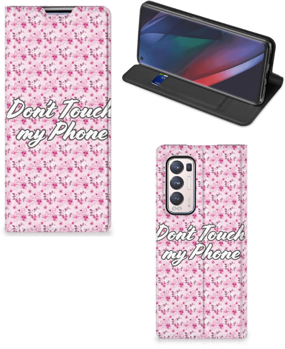 OPPO Find X3 Neo Design Case Flowers Pink DTMP