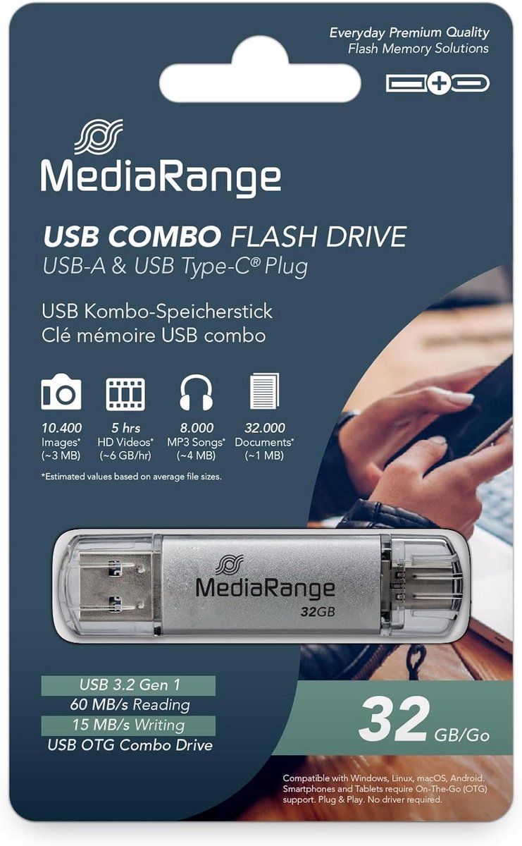 USB Flash Drive 32 GB Type-C & USB 3.1 Combo – Snel & Betrouwbaar Opslagapparaat