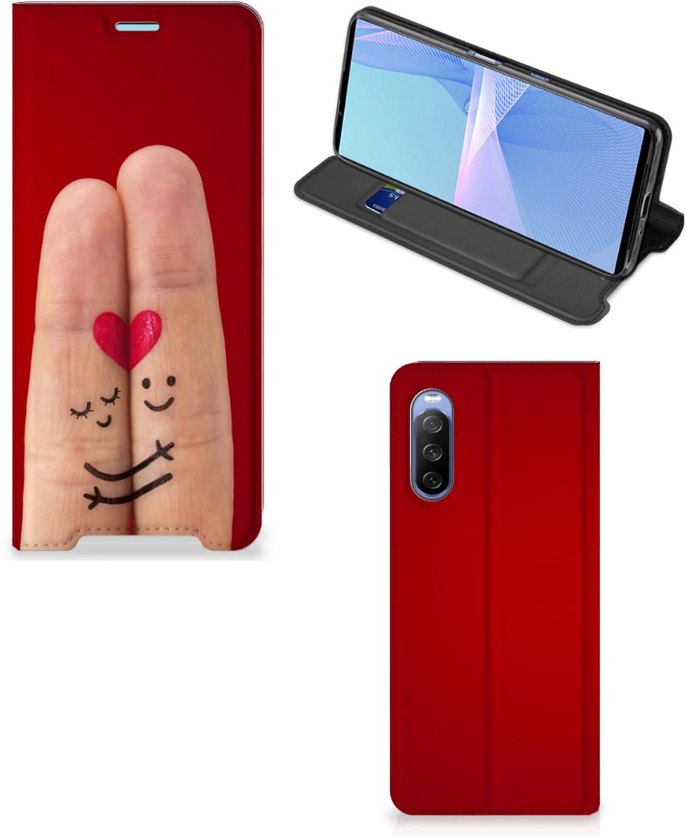 Sony Xperia 10 III Hippe Standcase Liefde - Origineel Romantisch Cadeau