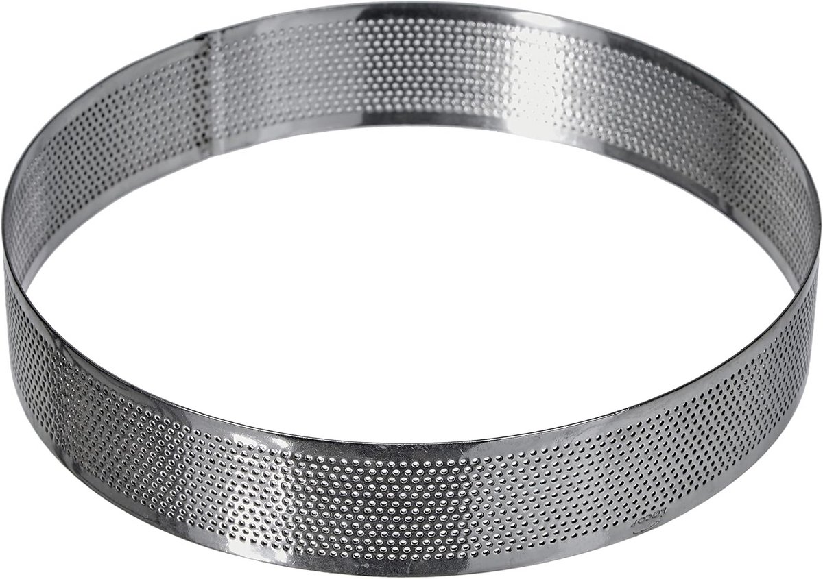 Hoepvorm Perforated 18x18x4 cm - Zilver