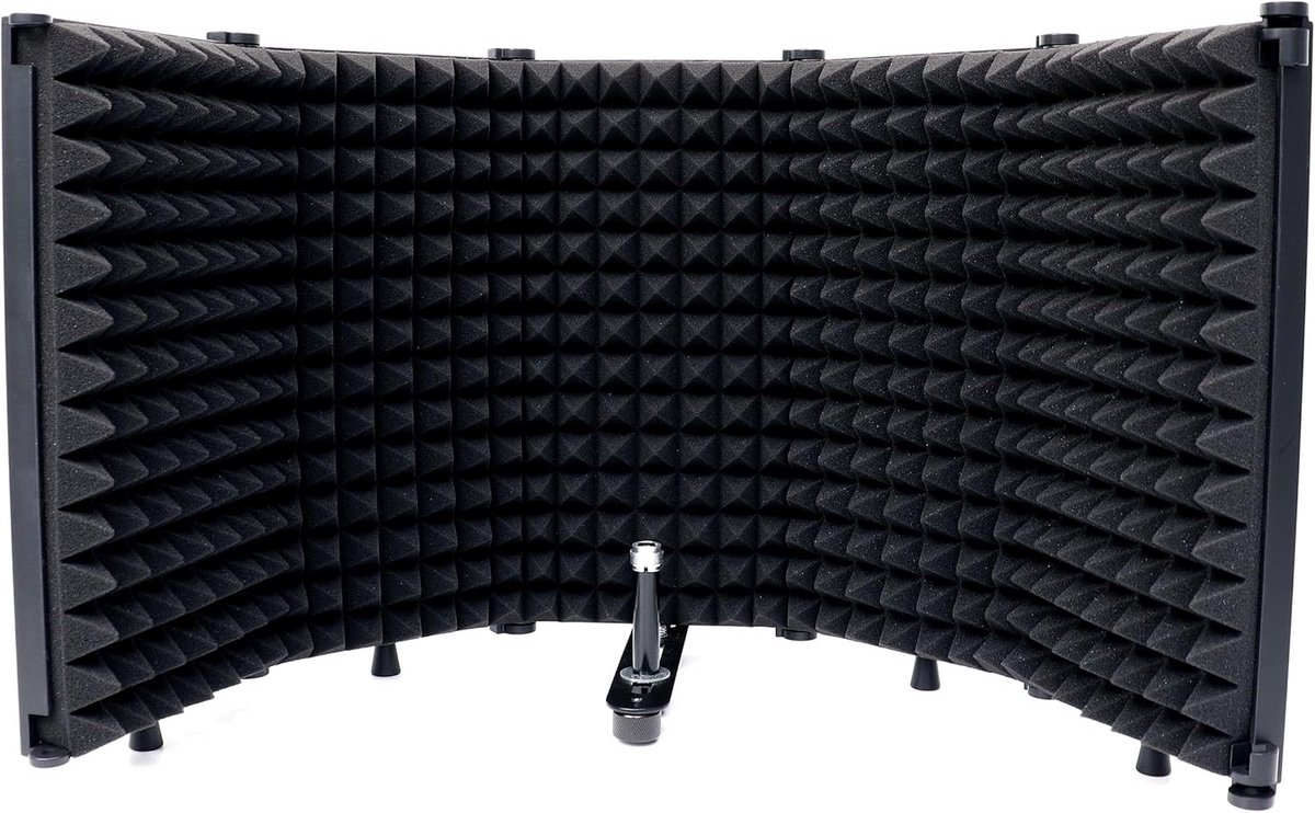 Microfoonisolatieschild voor studio-opnames met 5 panelen