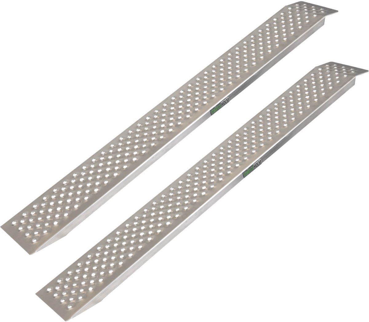 TRUTZHOLM 2 x aluminium oprijplaten 150 x 21,5 cm 200 kg anti-slip starre fiets oprijplaten Laadkleppen