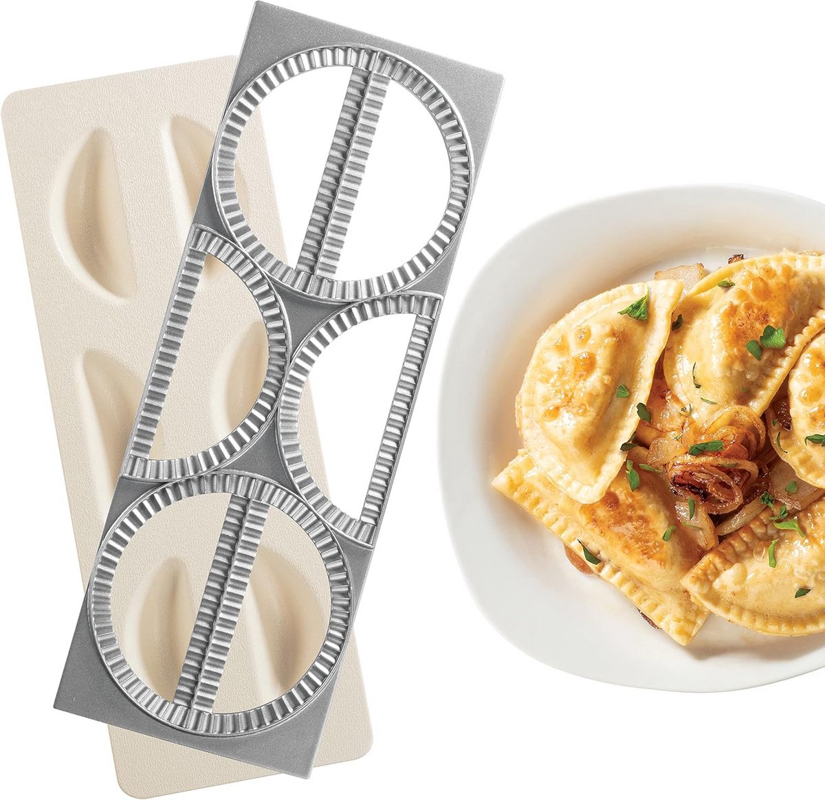 Dumpling Maker - Maak 6 Pierogi, Potstickers of Dumplings Tegelijk