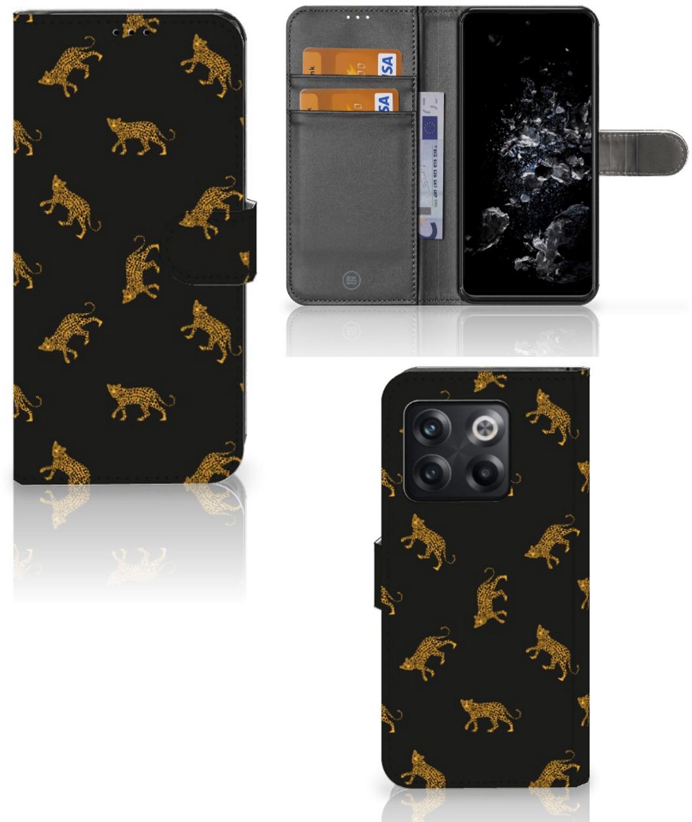 Telefoonhoesje met Pasjes voor OnePlus 10T Leopards