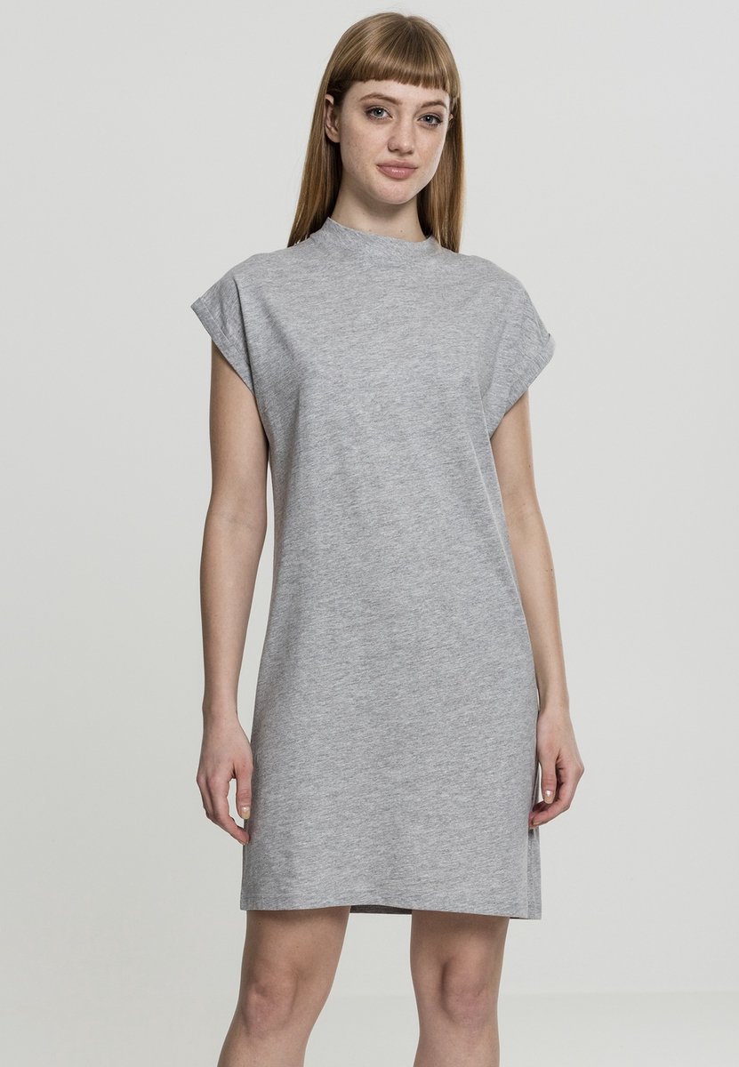 Urban Classics Turtleneck Extended Shoulder Korte jurk XS Grijs