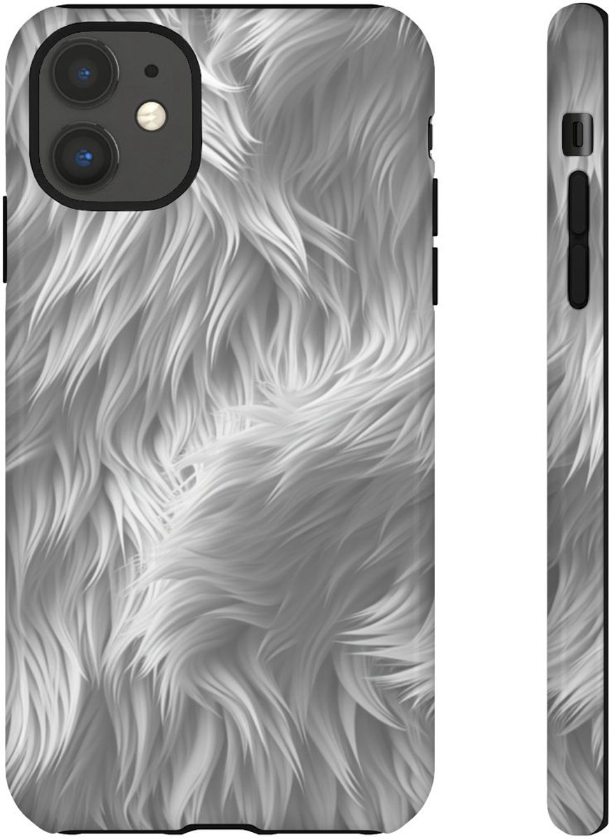 Wit Bontstructuurpatroon – Telefoonhoesje Geschikt voor iPhone 11