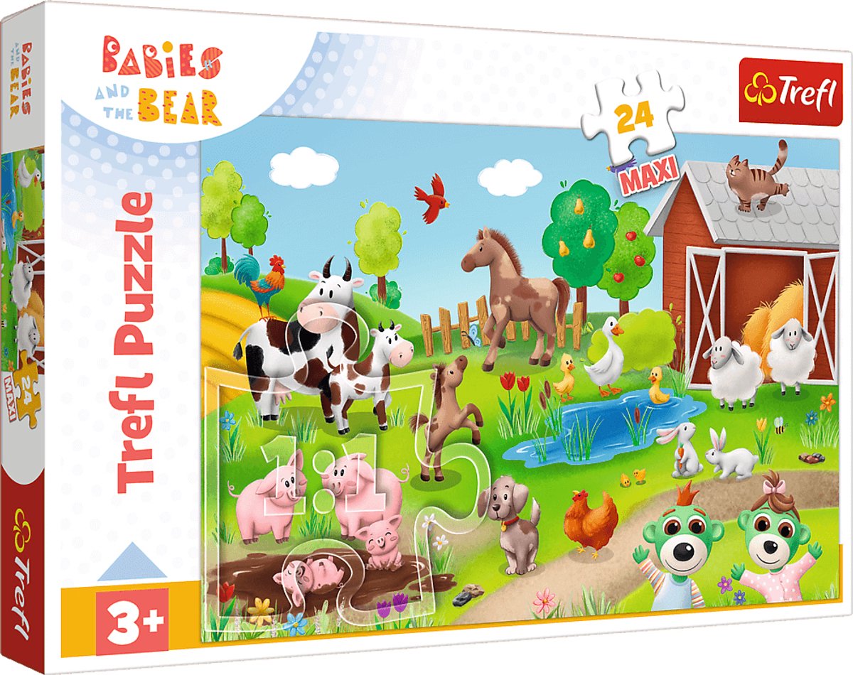 Trefl Boerderijdieren Maxi Legpuzzel - 24 stukjes - Vanaf 3 jaar