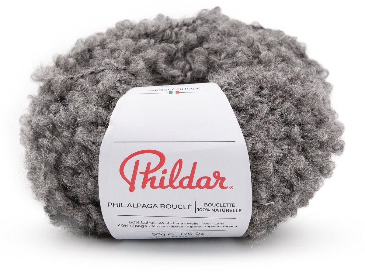 Phildar Alpaga Bouclé - Premium breigaren van wol - Krullend effect